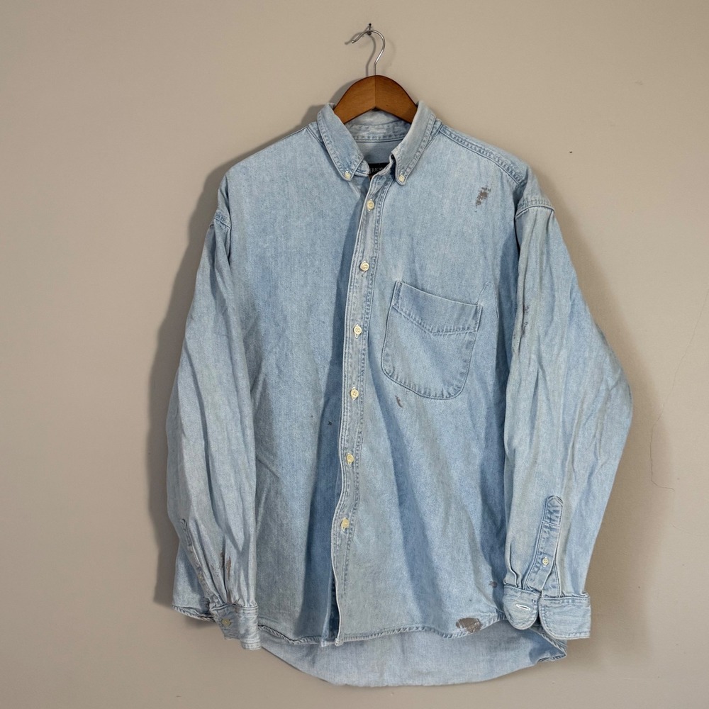 Vintage American Eagle Outfitters Denim Button Down Shirt Size L